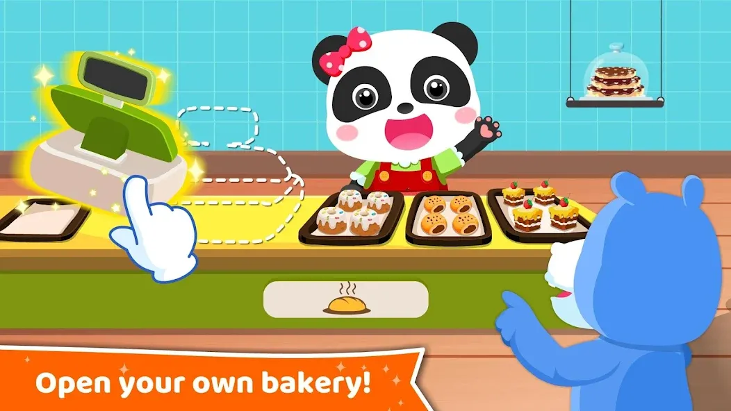 Baby Panda's Dream Job [MOD: открыты все профессии и уровни] на Андроид — скриншот 3