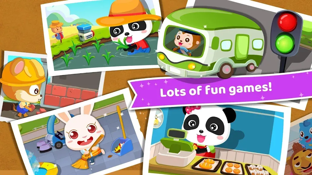 Baby Panda's Dream Job [MOD: открыты все профессии и уровни] на Андроид — скриншот 4