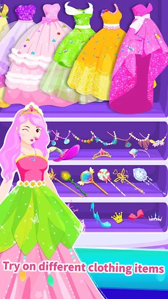 Скачать Little Panda Princess Dressup [MOD: разблокированы все наряды и аксессуары] — скриншот 2