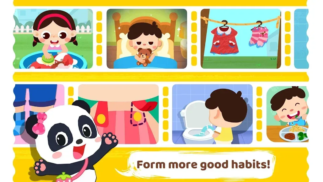 Скачать взлом Baby Panda's Daily Habits [MOD: все привычки доступны без ограничений] — скриншот 5