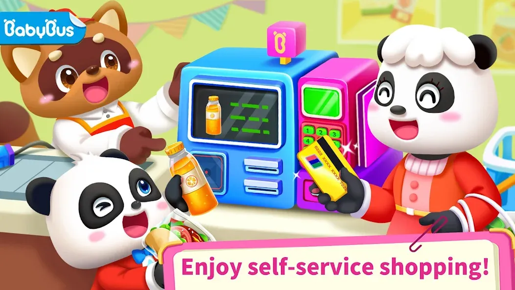 Скачать Baby Panda's Supermarket [MOD: безлимитные монеты и всё открыто] — скриншот 1