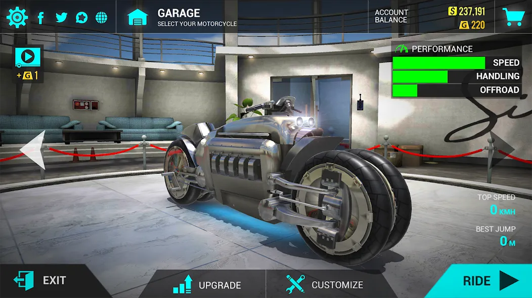 Скачать Ultimate Motorcycle Simulator [MOD: безлимитные деньги и все мотоциклы открыты] на телефон — скриншот 2