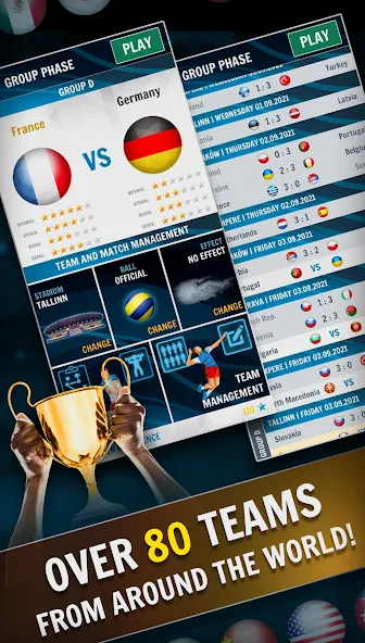 Скачать взлом Volleyball Championship [MOD: безлимитные монеты и энергия] — скриншот 3