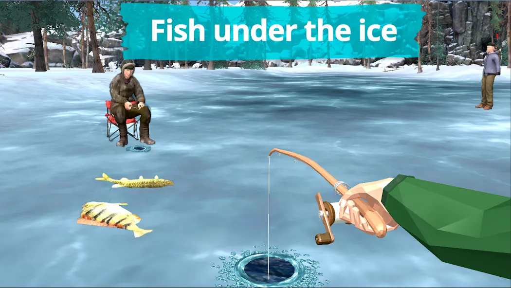 Скачать Fishing in the Winter. Lakes. [MOD: зимняя рыбалка без ограничений] — скриншот 1