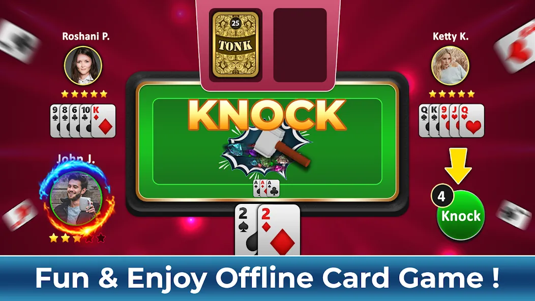 Tonk Rummy Card Game [MOD: безлимитные монеты и все уровни открыты] последняя версия — скриншот 5