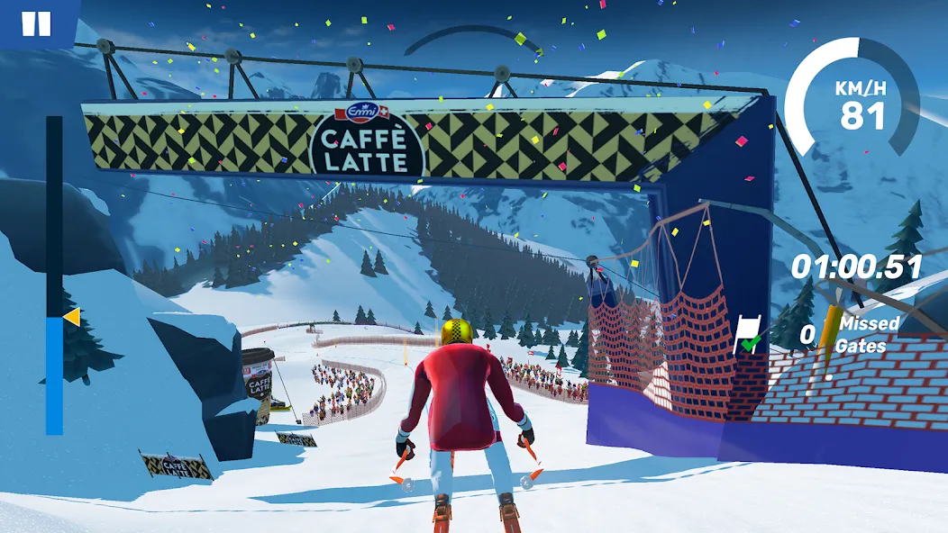 Скачать Ski Challenge [MOD: безлимитные деньги и все трассы открыты] на телефон — скриншот 4