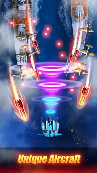 Sky Survivor: WWII Aircraft Sh [MOD: безлимитные деньги и ресурсы] — Скачать бесплатно (APK) — скриншот 2