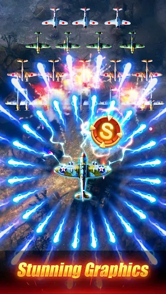 Sky Survivor: WWII Aircraft Sh [MOD: безлимитные деньги и ресурсы] — Скачать бесплатно (APK) — скриншот 5