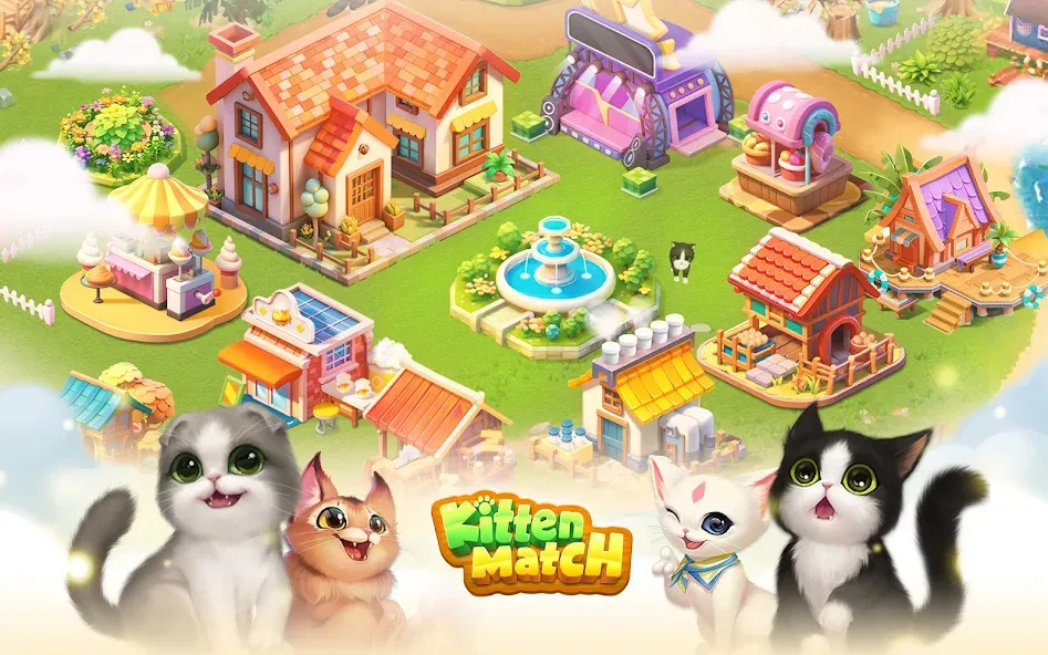 Скачать Kitten Match [MOD: безлимитные жизни и подсказки] на телефон — скриншот 1