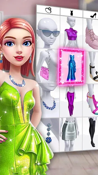 Взломанная Fashion Makeover Stylist Game [MOD: безлимитные монеты и все наряды] на Андроид — скриншот 1