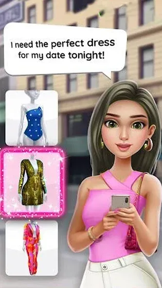 Взломанная Fashion Makeover Stylist Game [MOD: безлимитные монеты и все наряды] на Андроид — скриншот 3