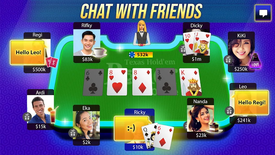 Texas Holdem Poker Online [MOD: безлимитные фишки и открыты турниры] на Андроид — скриншот 3