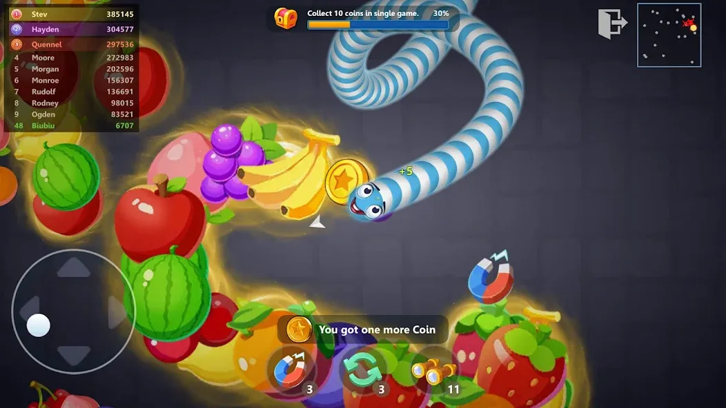 Snake War™ Hungry Worm.io Game [MOD: без рекламы и много еды] (Бесплатно / APK) — скриншот 1
