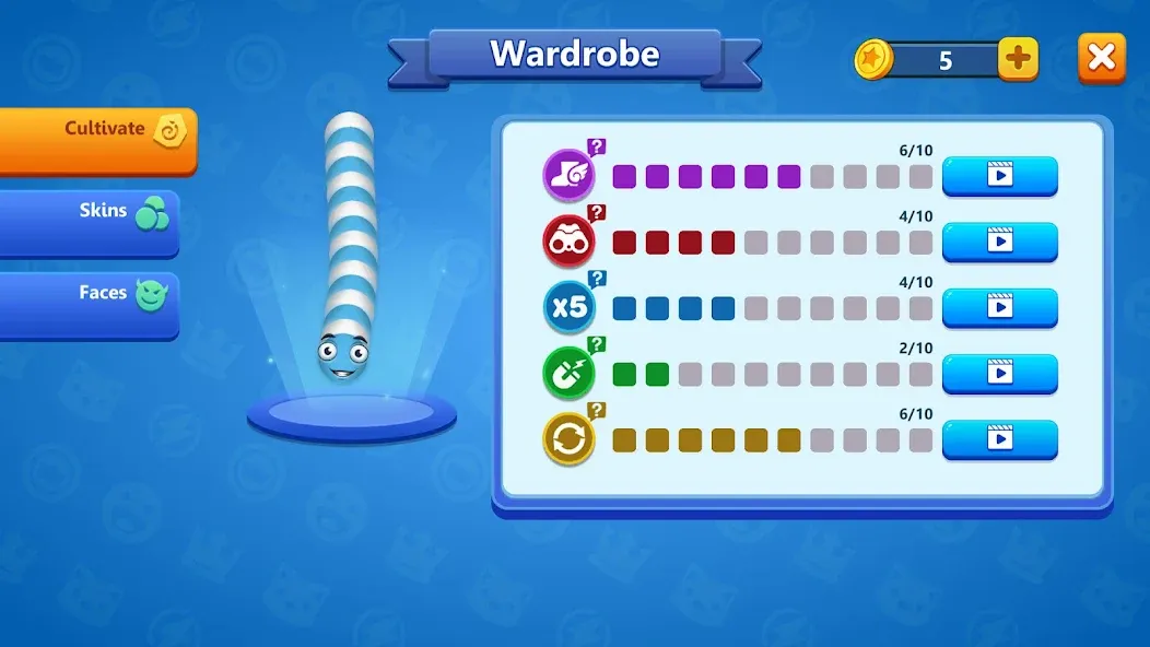 Snake War™ Hungry Worm.io Game [MOD: без рекламы и много еды] (Бесплатно / APK) — скриншот 4
