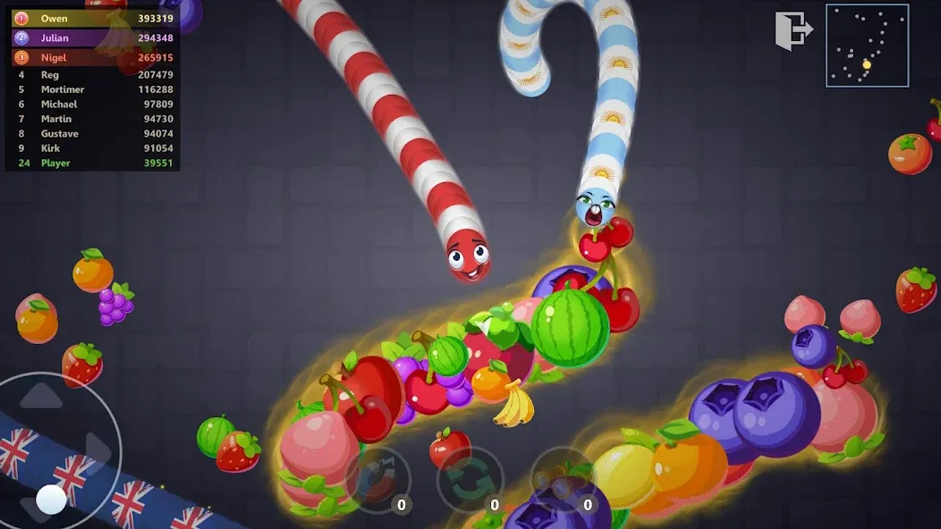 Snake War™ Hungry Worm.io Game [MOD: без рекламы и много еды] (Бесплатно / APK) — скриншот 5