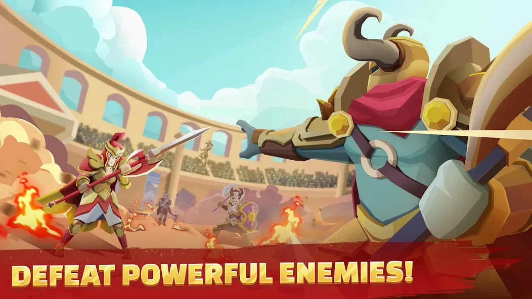 Скачать Gladiators Arena: Idle Tycoon [MOD: безлимитные деньги и алмазы] — скриншот 3