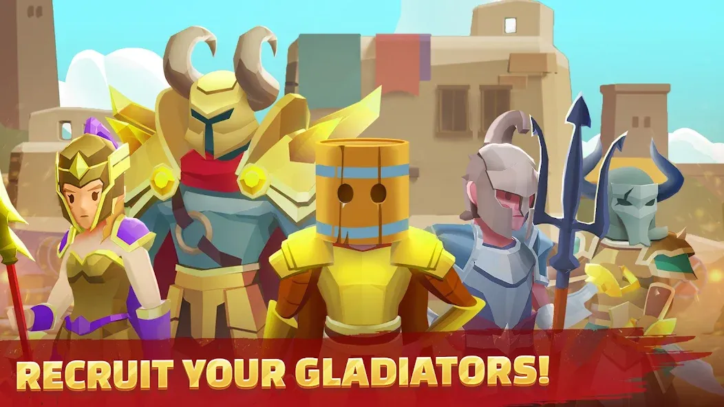 Скачать Gladiators Arena: Idle Tycoon [MOD: безлимитные деньги и алмазы] — скриншот 5