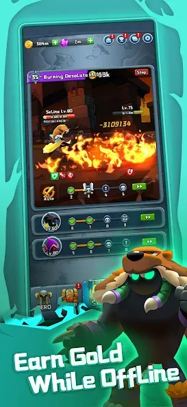 Взломанная Chest Adventure: Idle RPG [MOD: много денег и открытые сундуки] на Андроид — скриншот 2