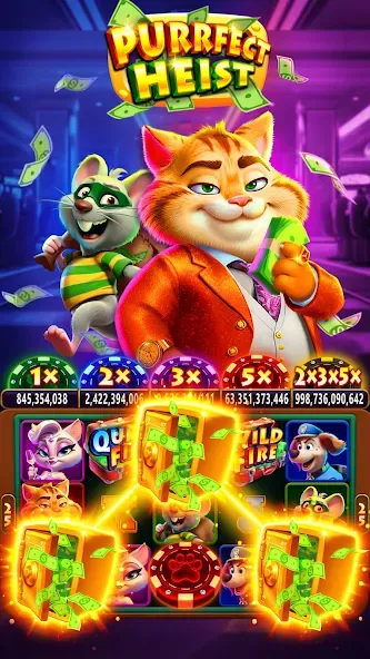 Скачать взлом Fat Cat Casino - Slots Game [MOD: безлимитные монеты и бонусы] — скриншот 3