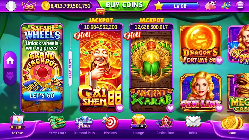 Скачать Golden Casino - Slots Games [MOD: безлимитные монеты и бонусы] — скриншот 2