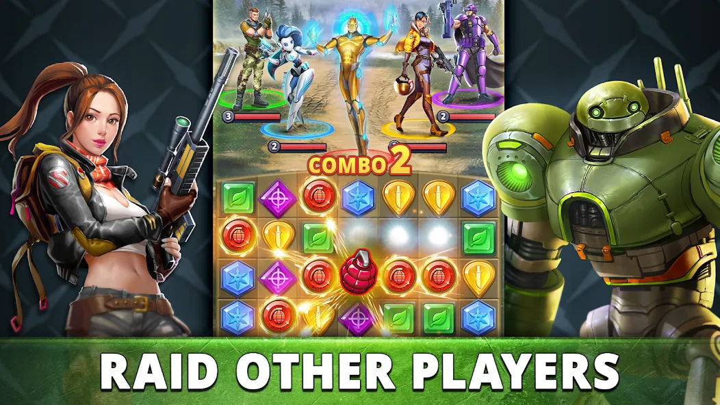 Puzzle Combat: Match-3 RPG [MOD: безлимитные деньги и энергия] последняя версия — скриншот 2