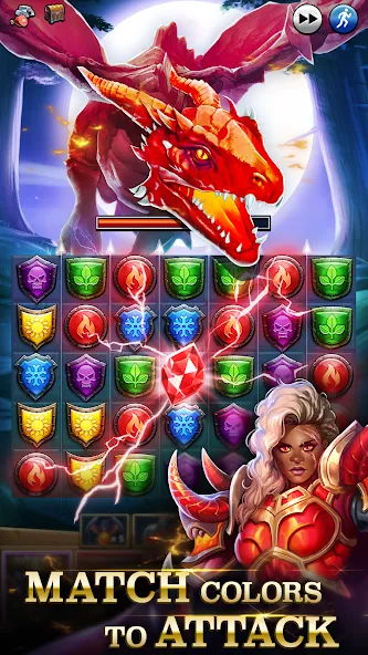 Скачать взлом Empires & Puzzles: Match-3 RPG [MOD: безлимитные ресурсы и усиленные герои] — скриншот 1
