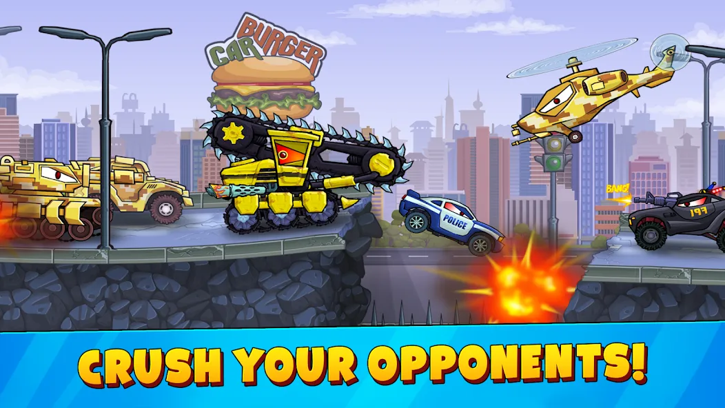 Car Eats Car 3 Hill Climb Race [MOD: безлимитные деньги и все машины открыты] последняя версия — скриншот 5