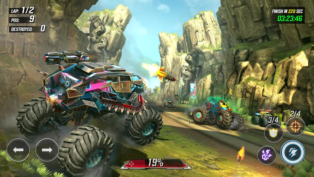 RACE: Rocket Arena Car Extreme [MOD: безлимитные деньги и улучшенное оружие] последняя версия — скриншот 2