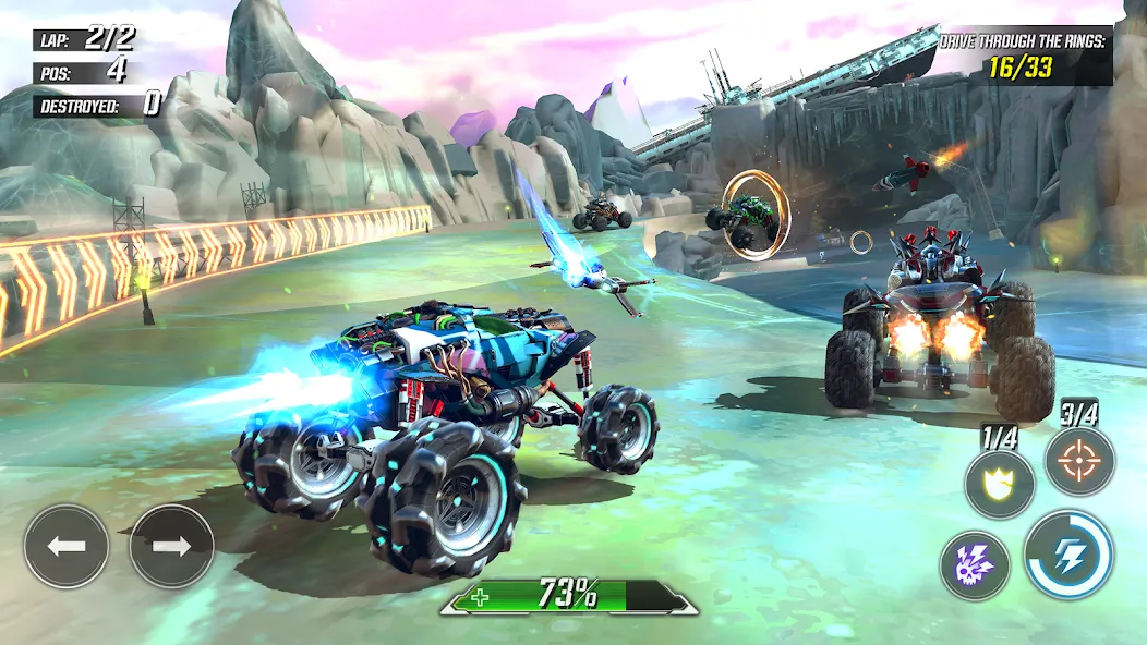 RACE: Rocket Arena Car Extreme [MOD: безлимитные деньги и улучшенное оружие] последняя версия — скриншот 4