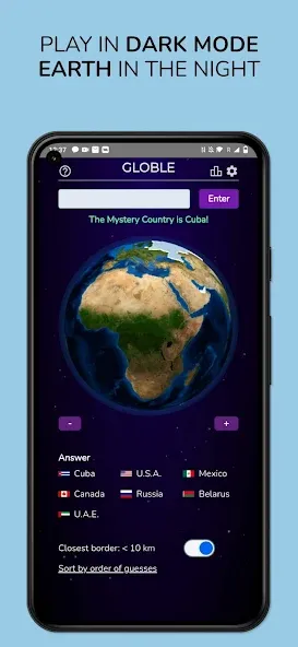 Globle - Country Guess Game [MOD: безлимитные подсказки и все страны открыты] (Бесплатно / APK) — скриншот 3