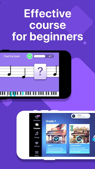 Скачать взлом Simpia: Learn Piano Fast [MOD: быстрое обучение игре на пианино] — скриншот 2