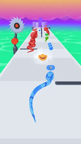 Скачать Snake Run Race・3D Running Game [MOD: безлимитные деньги и все скины] — скриншот 4