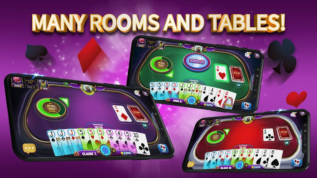 Скачать Gin Rummy Elite: Online Game [MOD: безлимитные фишки и быстрая игра] на телефон — скриншот 3