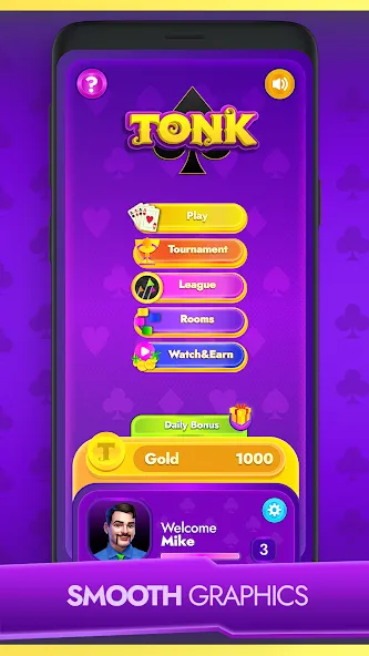 Tonk - Classic Card Game [MOD: безлимитные деньги и подсказки] последняя версия — скриншот 2