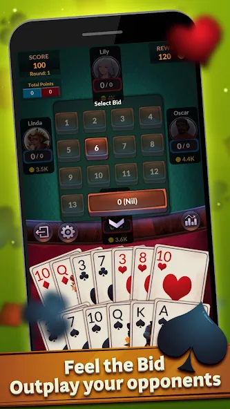 Spades - Offline Card Games [MOD: без рекламы и все режимы открыты] последняя версия — скриншот 4