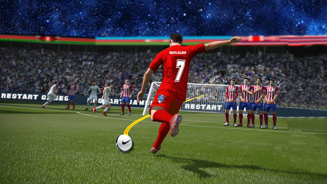 Скачать взлом Soccer Kick Football Champion [MOD: безлимитные деньги и энергия] — скриншот 2