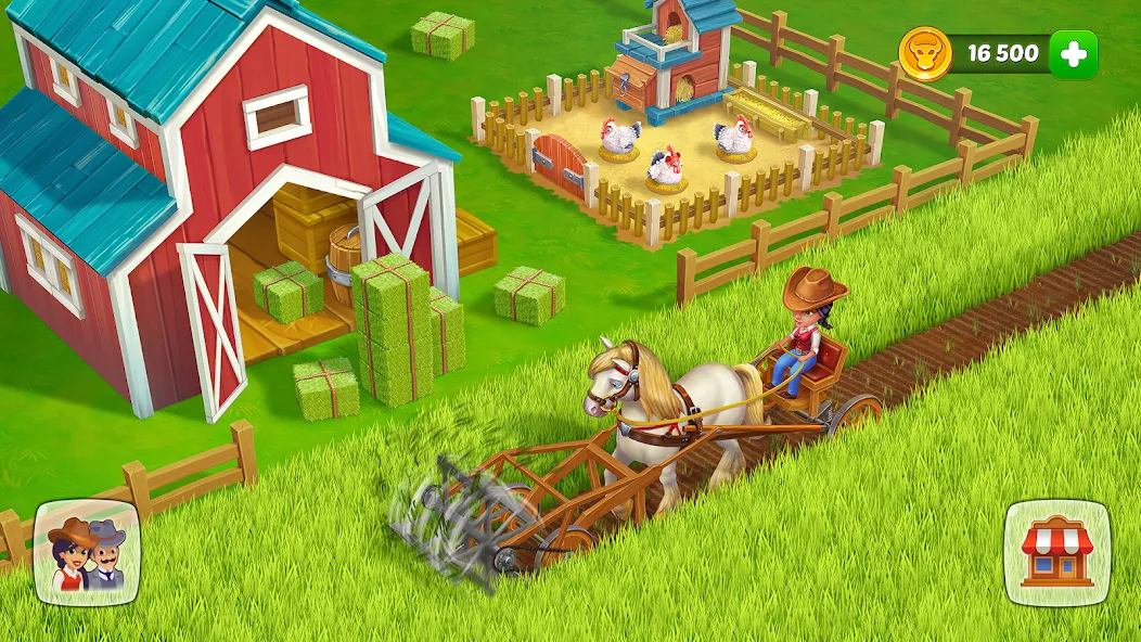 Скачать Wild West: Farm Town Build [MOD: безлимитные монеты и ресурсы] на телефон — скриншот 3