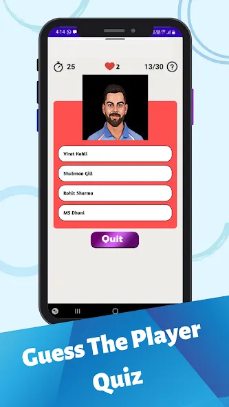 Скачать Cricket Quiz Game [MOD: безлимитные подсказки и все ответы] — скриншот 1