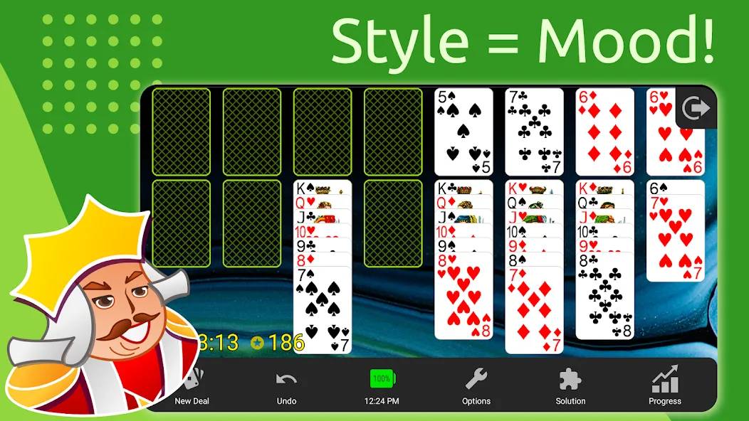Скачать взлом FreeCell [MOD: открыты все уровни и подсказки] — скриншот 5