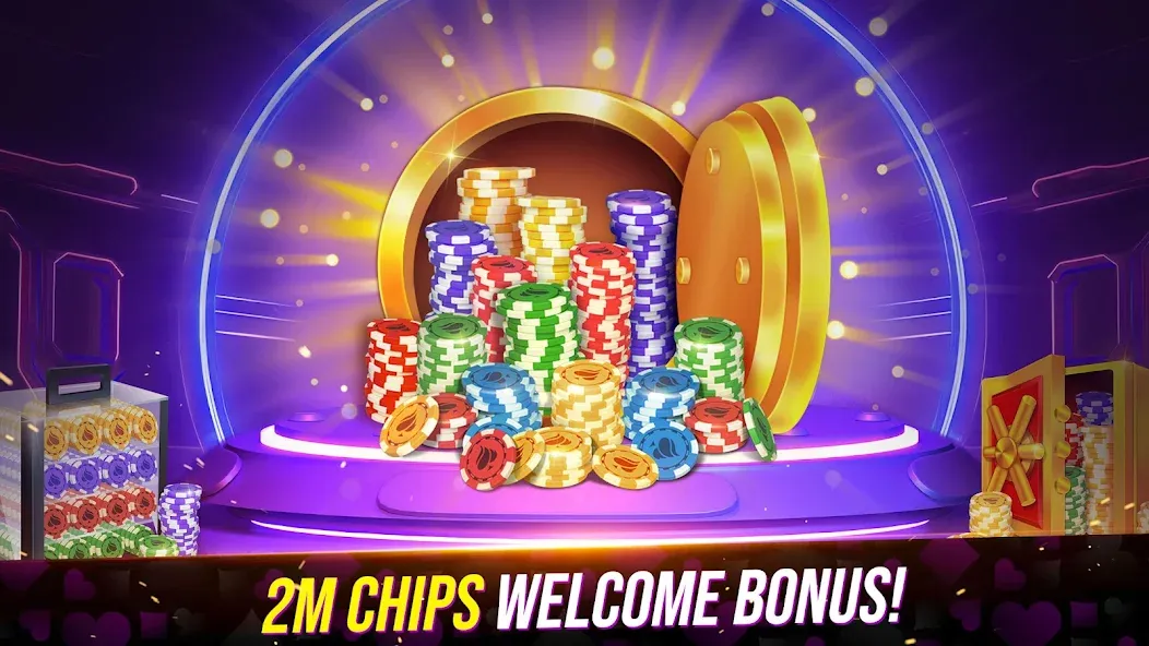 Взломанная Poker Fever - Win your Fame [MOD: бесконечные фишки и удача] на Андроид — скриншот 2