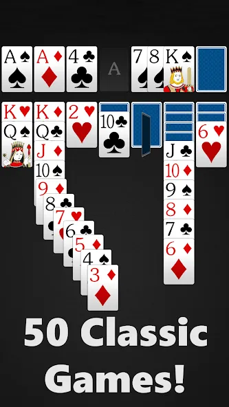 Скачать Solitaire - Classic Card Games [MOD: без рекламы и неограниченные подсказки] — скриншот 3