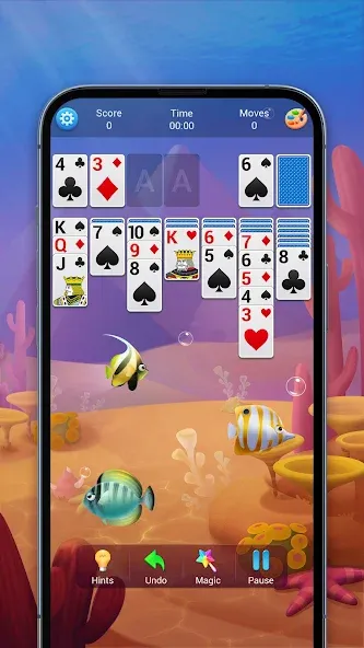 Взломанная Solitaire, Klondike Card Games [MOD: безлимитные подсказки и отмены хода] на Андроид — скриншот 2