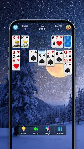 Взломанная Solitaire, Klondike Card Games [MOD: безлимитные подсказки и отмены хода] на Андроид — скриншот 3