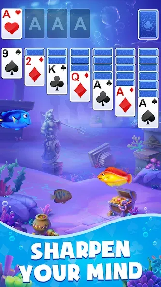 Скачать Solitaire: Fish Master [MOD: безлимитные монеты и рыбки] на телефон — скриншот 2