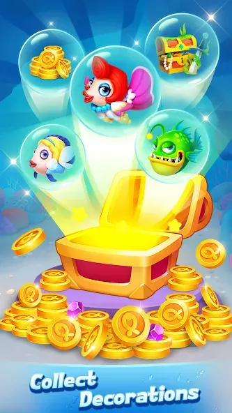 Взломанная Solitaire 3D Fish [MOD: безлимитные монеты и все рыбы открыты] на Андроид — скриншот 5