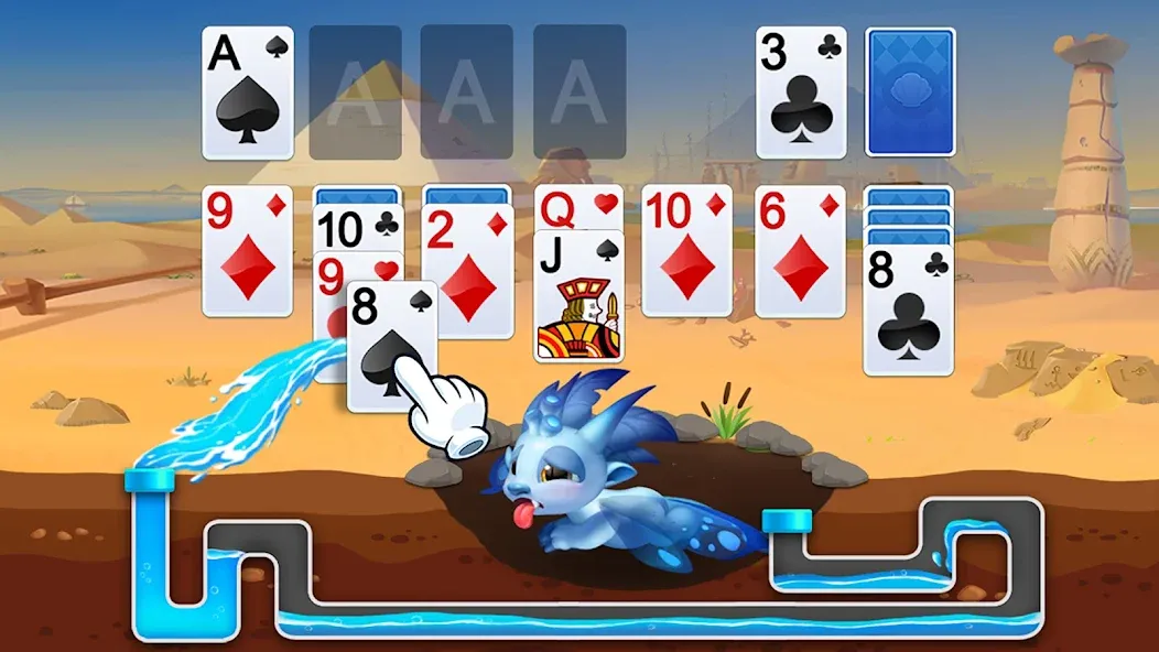 Solitaire Dragons [MOD: бесконечные монеты и бонусы] — Скачать бесплатно (APK) — скриншот 1
