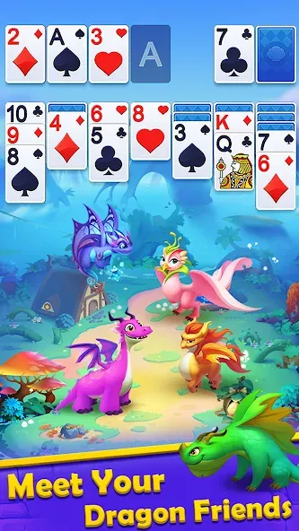Solitaire Dragons [MOD: бесконечные монеты и бонусы] — Скачать бесплатно (APK) — скриншот 4