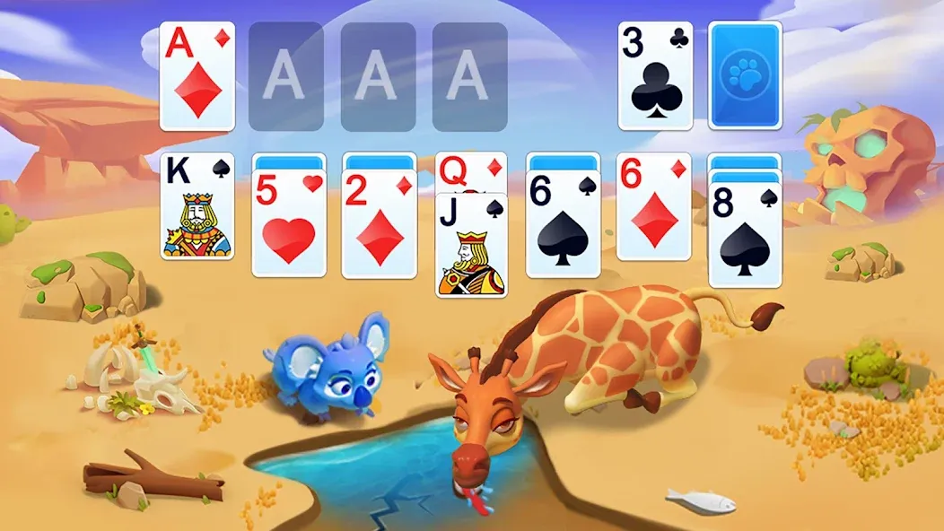 Скачать Solitaire - Wild Park [MOD: безлимитные подсказки и джокеры] на телефон — скриншот 1
