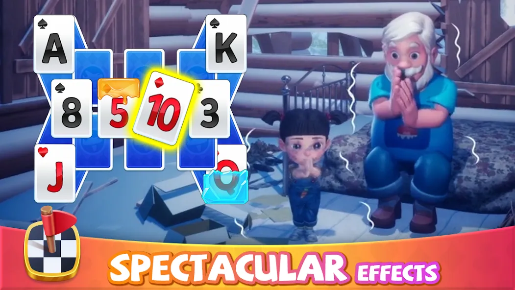 Скачать взлом Solitaire Good Times [MOD: безлимитные монеты и подсказки] — скриншот 1