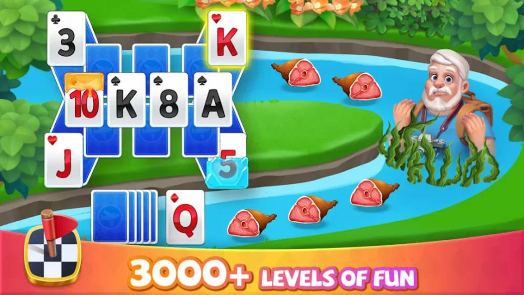 Скачать взлом Solitaire Good Times [MOD: безлимитные монеты и подсказки] — скриншот 2